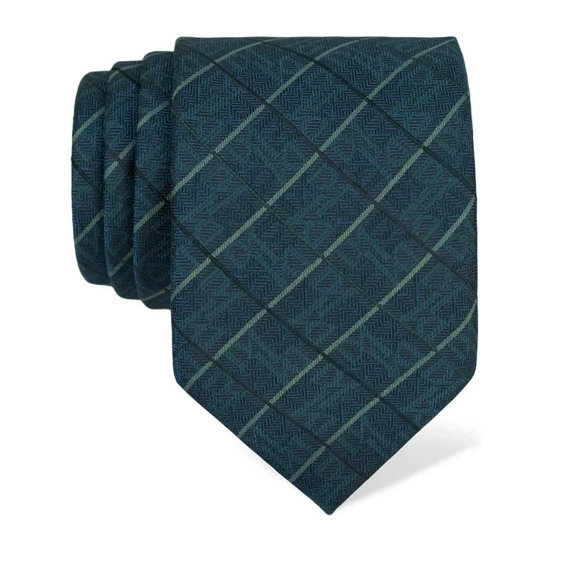 Cravat CROATA Thematic  Glagolitic alphabet Petroleum  Silk 100%  