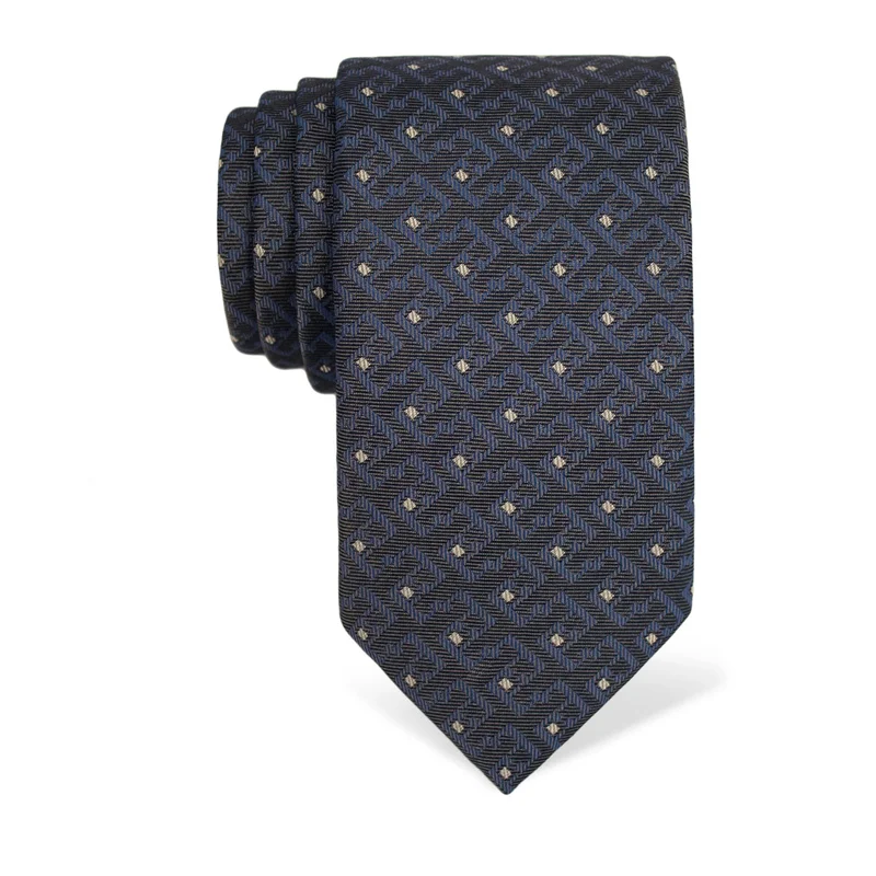 Cravat CROATA Thematic  Glagolitic alphabet Grey  Silk 100%  