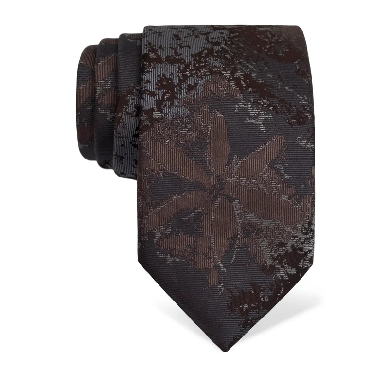 Cravat CROATA Thematic  Water fountain Brown  Silk 100%  