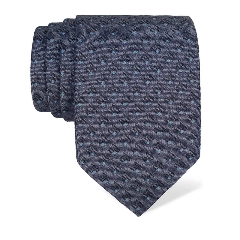 Cravat CROATA Thematic  Glagolitic alphabet Light blue  Silk 100%  