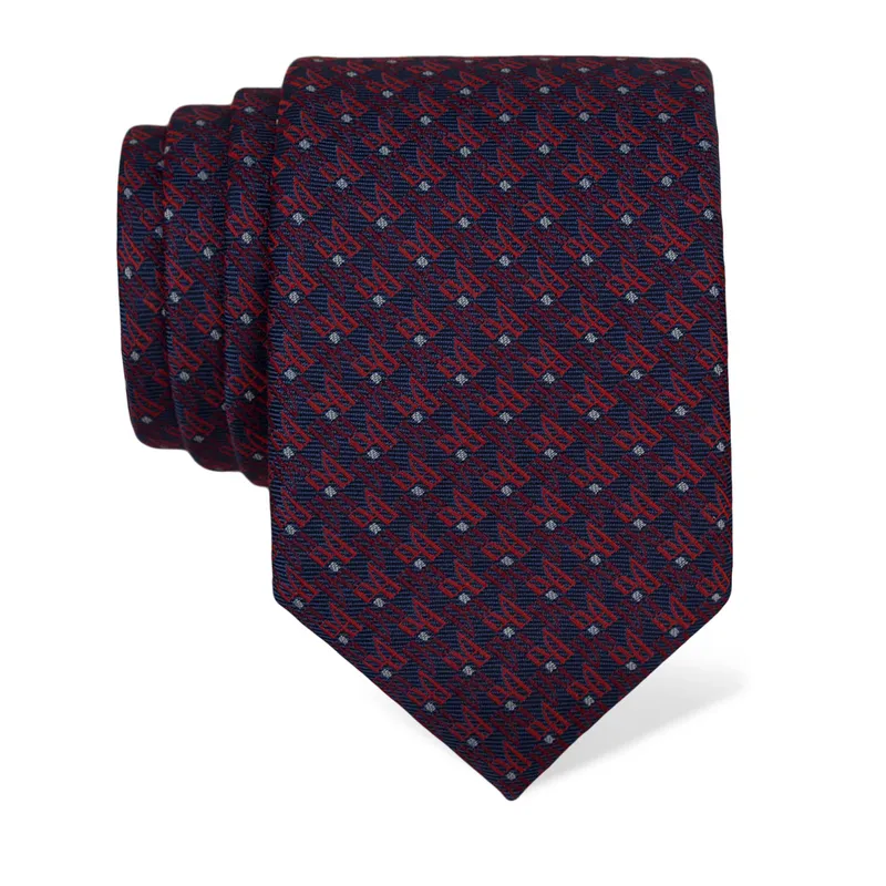 Cravat CROATA Thematic  Glagolitic alphabet Dark blue  Silk 100%  