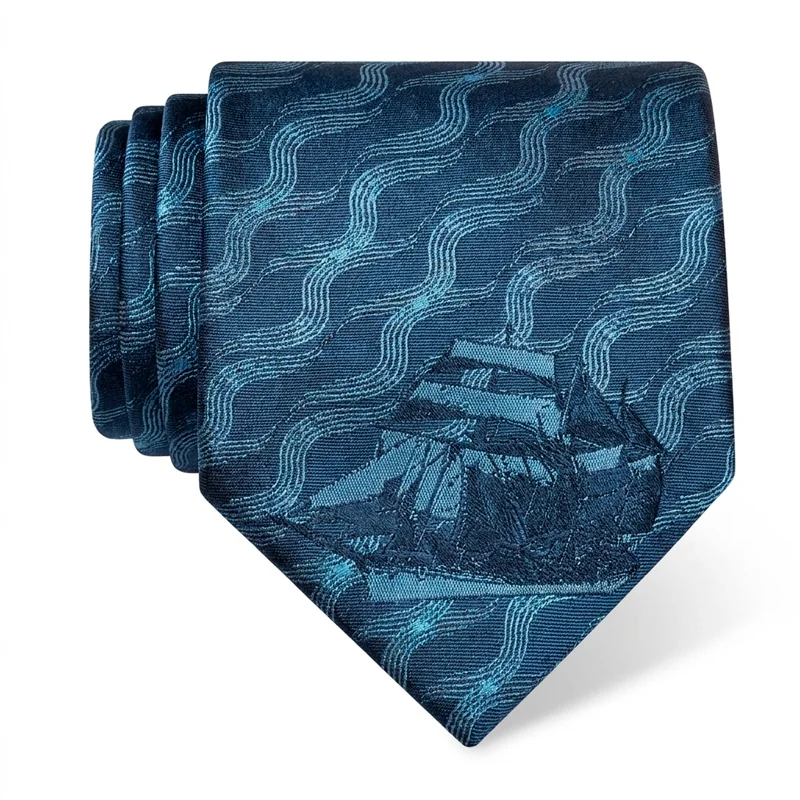 Cravat CROATA Thematic   Blue  Silk 100%  