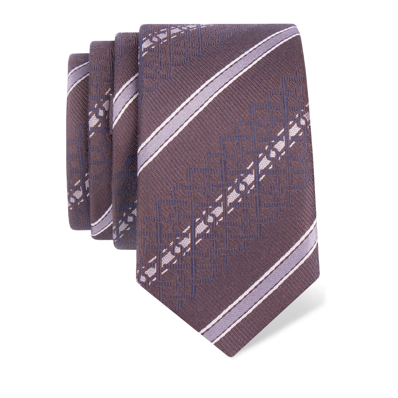 Cravat CROATA Thematic  Braiding Brown  Silk 100%  