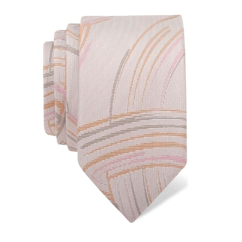 Cravat CROATA Thematic  Braiding Apricot  Silk 100%  