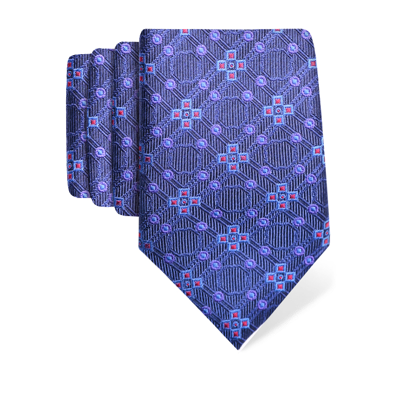 Cravat CROATA Thematic  Zagreb cathedral Blue  Silk 100%  