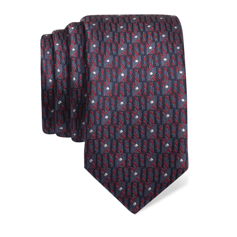 Cravat CROATA Thematic  Glagolitic alphabet Grey  Silk 100%  