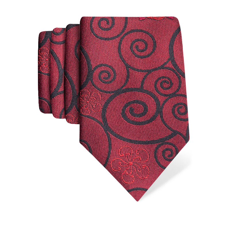 Cravat CROATA Thematic  Secession Red  Silk 100%  