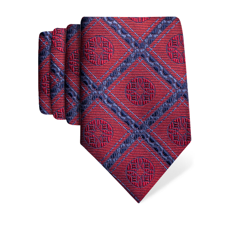 Cravat CROATA Thematic  Secession Red  Silk 100%  