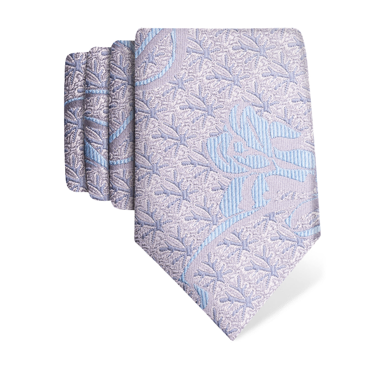 Cravat CROATA Thematic  Secession Light grey  Silk 100%  