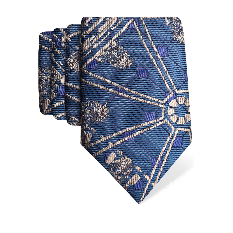 Cravat CROATA Thematic  Octagon Petroleum  Silk 100%  