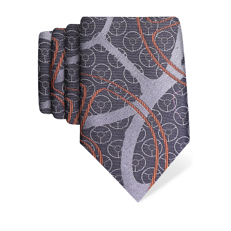 Cravat CROATA Thematic  Alka of Sinj Grey  Silk 100%  