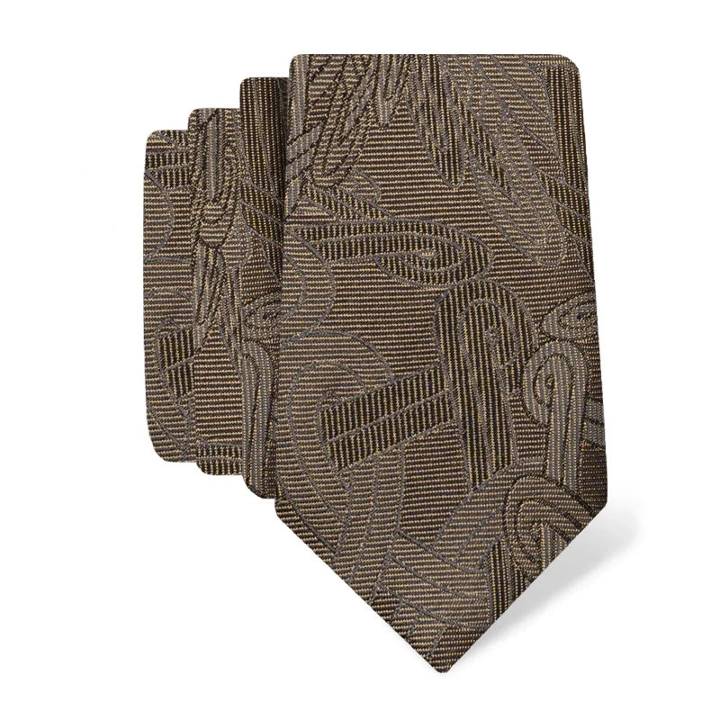 Cravat CROATA Thematic  Braiding Beige  Silk 100%  