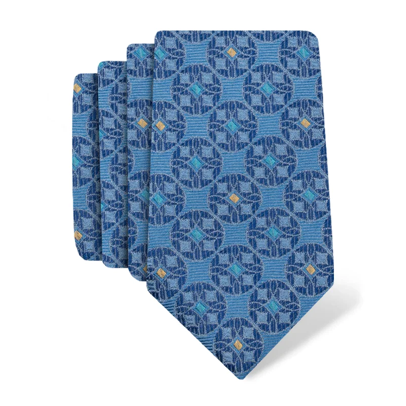 Cravat CROATA Trend Thematic  Secession Light blue  Silk 100%  