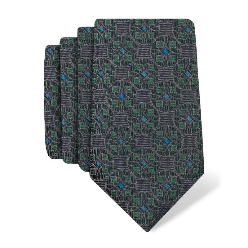 Cravat CROATA Thematic  Secession Grey  Silk 100%  