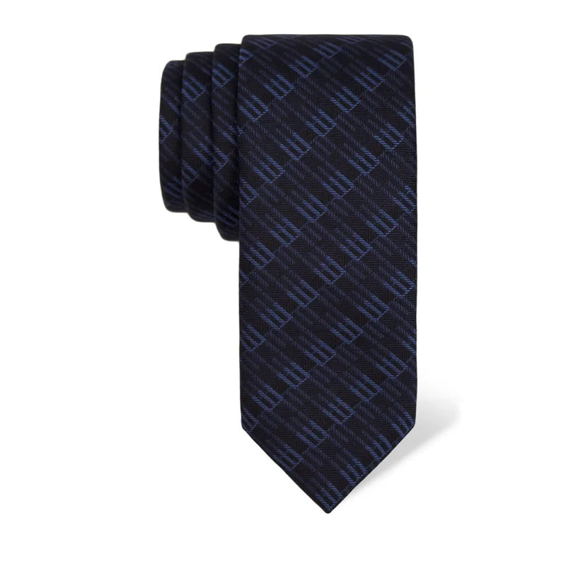 Cravat CROATA Thematic  Glagolitic alphabet Dark blue  Silk 100%  