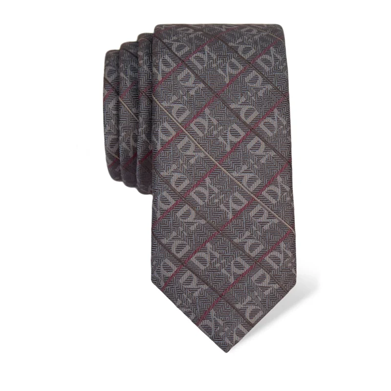 Cravat CROATA Thematic  Glagolitic alphabet Grey  Silk 100%  