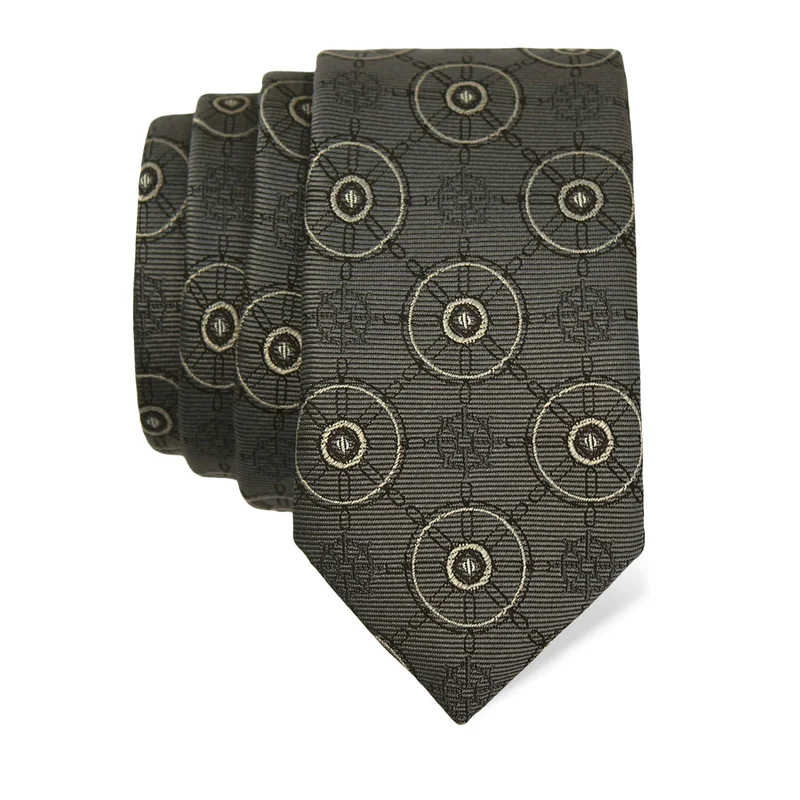Cravat CROATA Thematic  Maritime motifs Grey  Silk 100%  
