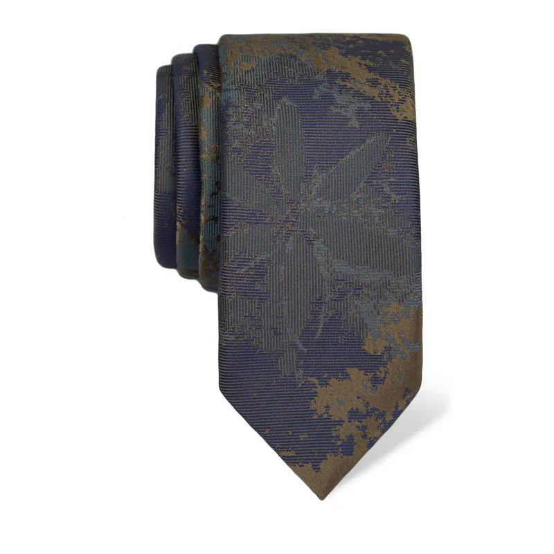 Cravat CROATA Thematic  Water fountain Blue  Silk 100%  