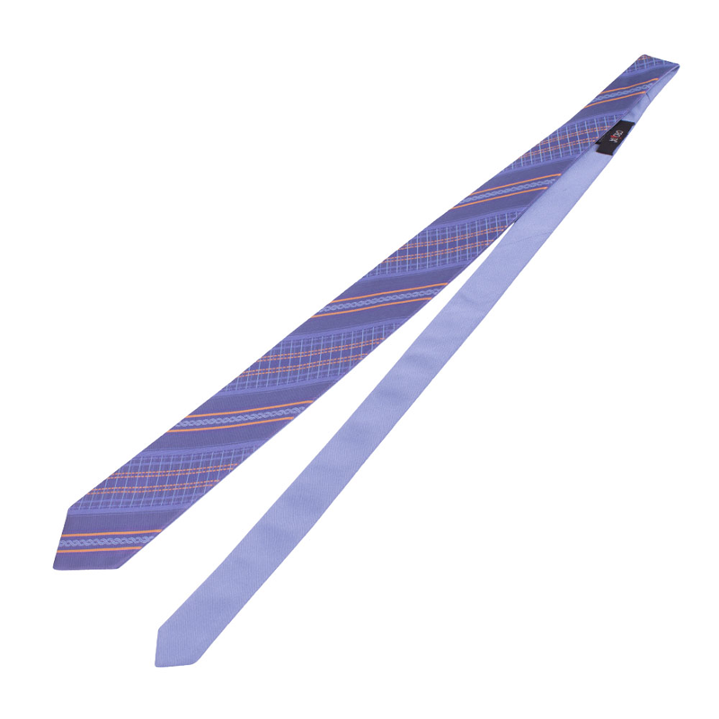 Cravat CROATA Thematic Double face Braiding Purple  Silk 100%  