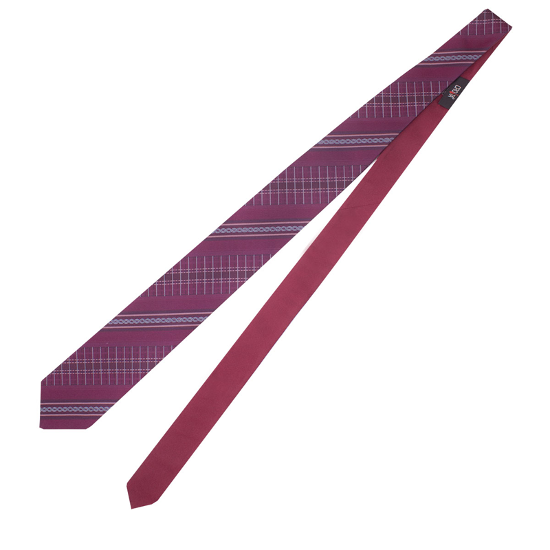Cravat CROATA Clasicum Thematic Double face Braiding Wine red  Silk 100%  