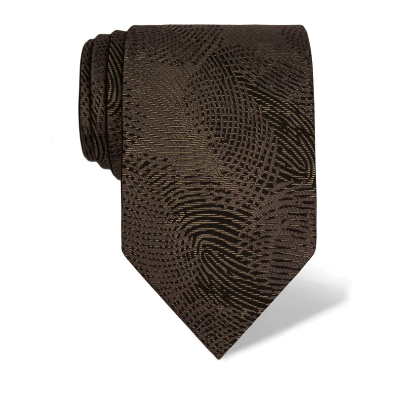 Cravat CROATA Thematic Double face Fingerprints by Ivan Vučetić Grey  Silk 100%  