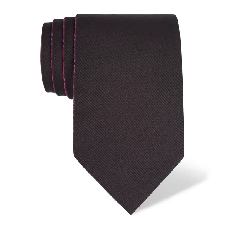 Cravat CROATA CROATA Thematic Double face Glagolitic alphabet Wine red  Silk 100%  