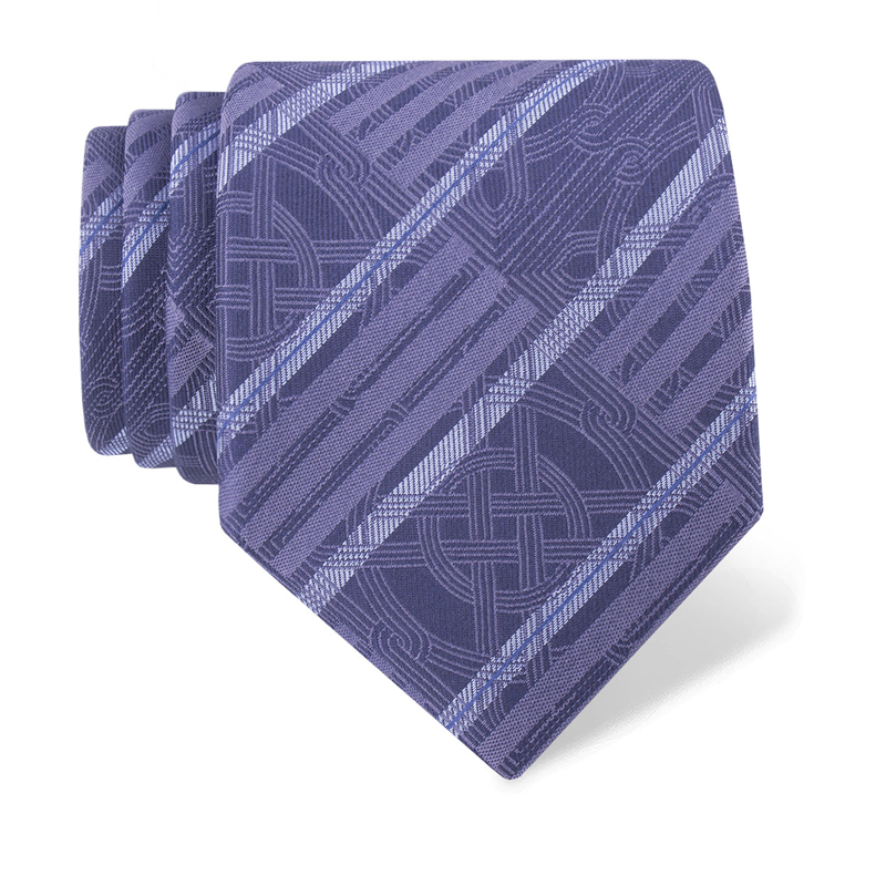 Cravat CROATA Teflon Thematic  Braiding Dark blue  Silk 100%  