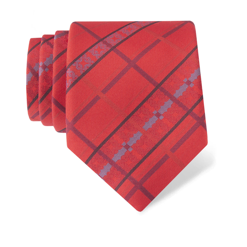Cravat CROATA Thematic  Braiding Red  Silk 100%  