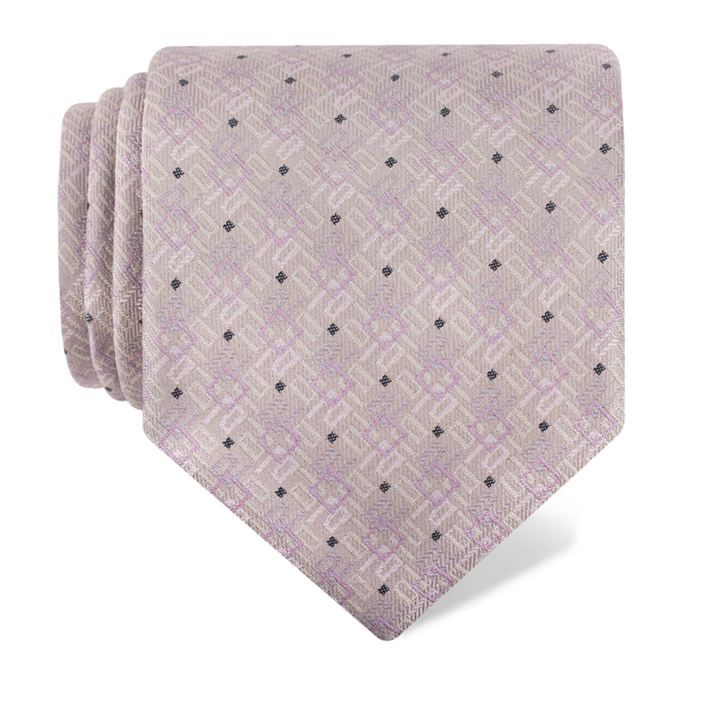 Cravat CROATA Teflon Thematic  Glagolitic alphabet Grey  Silk 100%  