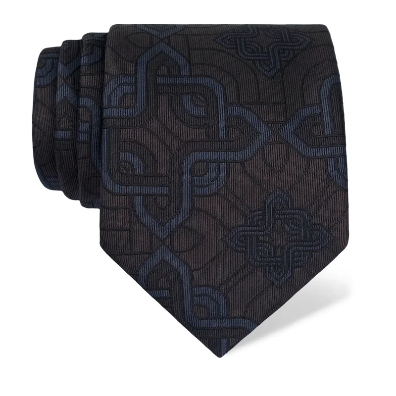 Cravat CROATA Thematic  Braiding Blue  Silk 100%  