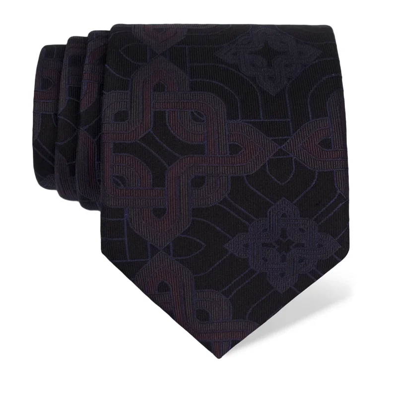 Cravat CROATA Thematic  Braiding Dark blue  Silk 100%  