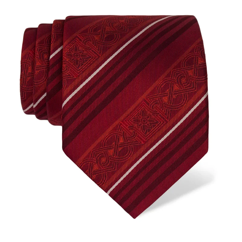 Cravat CROATA Thematic  Braiding Red  Silk 100%  