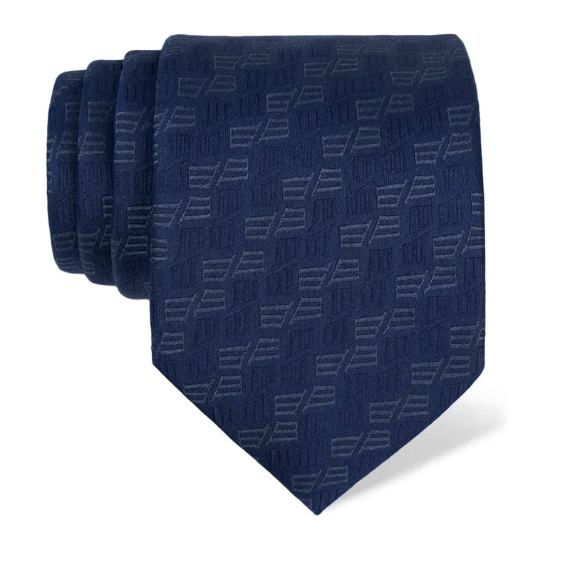 Cravat Thematic  Glagolitic alphabet Dark blue  Silk 100%  
