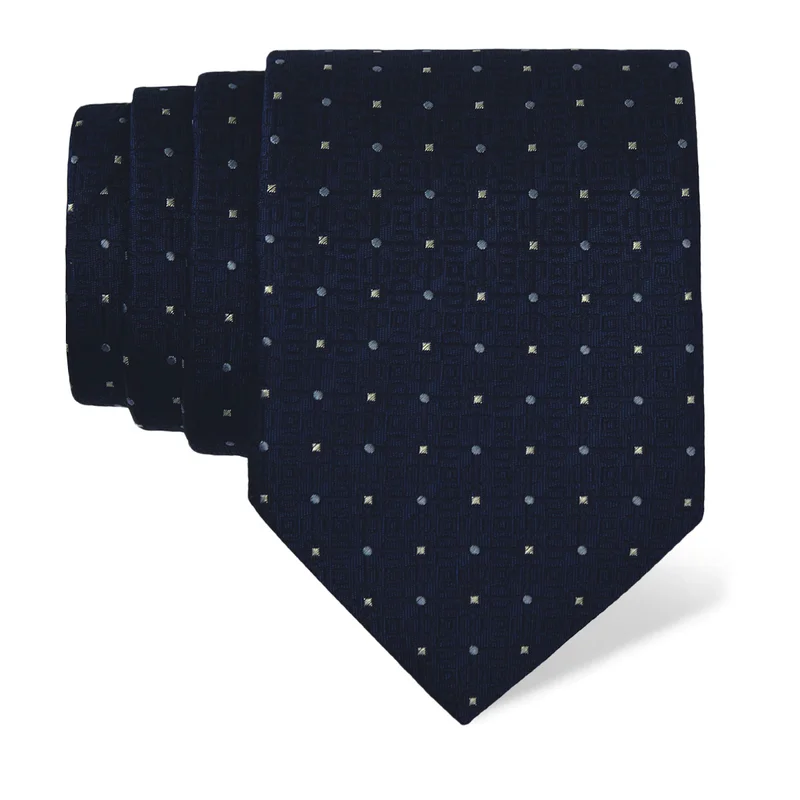 Cravat CROATA Thematic  Glagolitic alphabet Blue  Silk 100%  