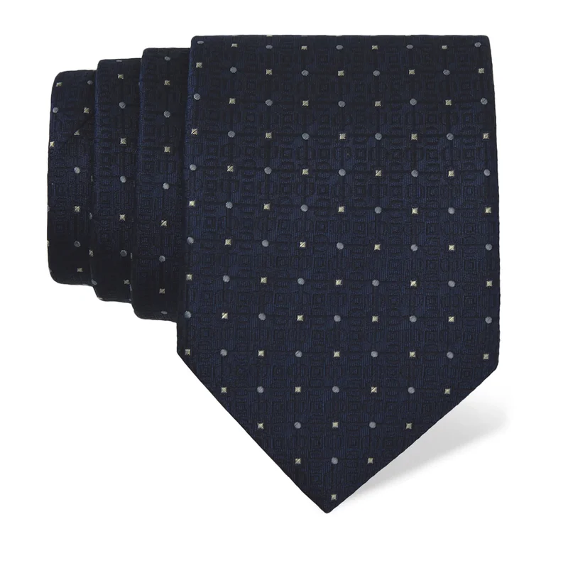 Cravat CROATA Thematic  Glagolitic alphabet Blue  Silk 100%  