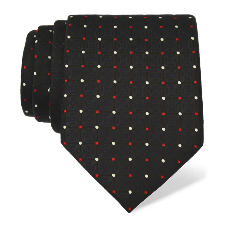 Cravat CROATA Thematic  Glagolitic alphabet Black  Silk 100%  