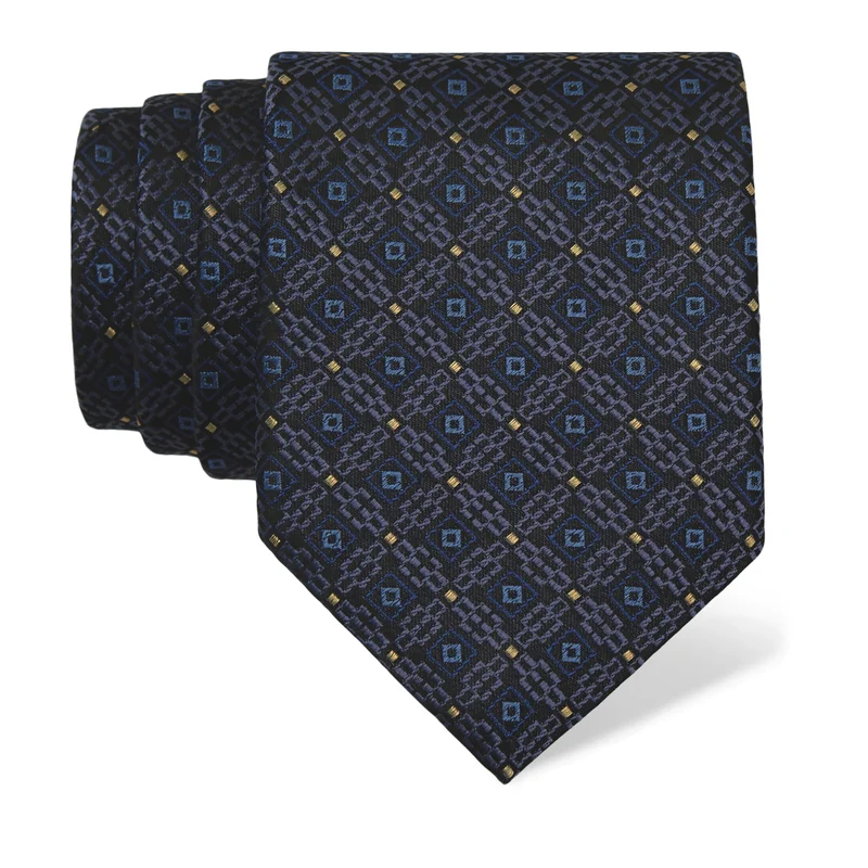 Cravat CROATA Thematic  Glagolitic alphabet Dark blue  Silk 100%  