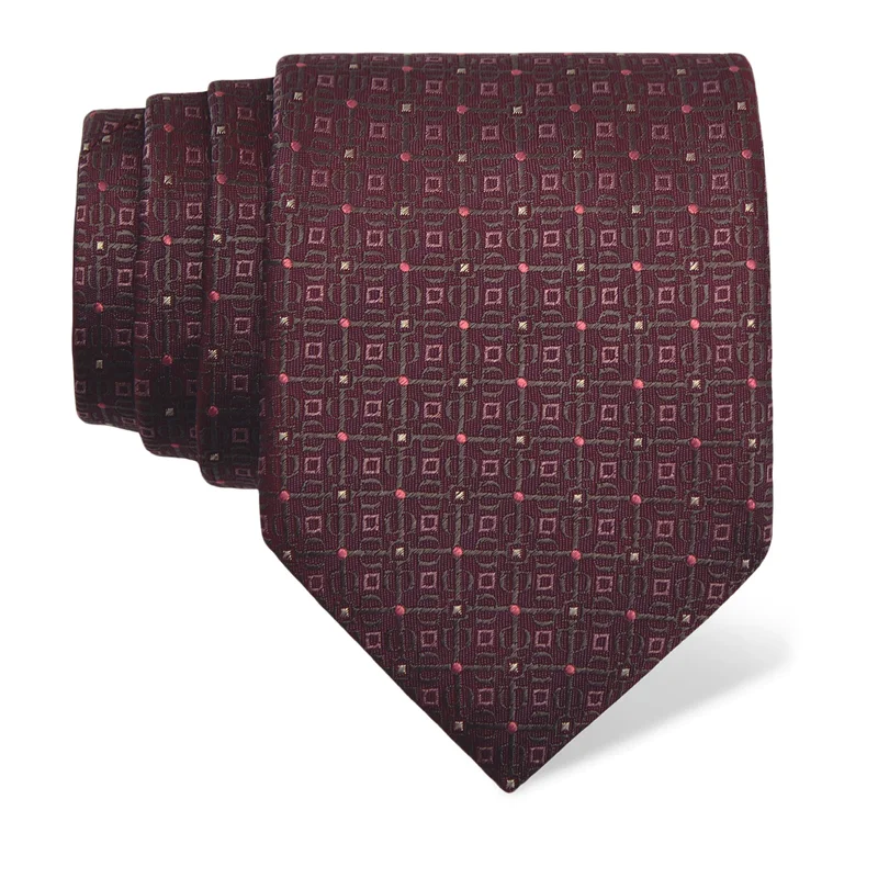 Cravat CROATA Thematic  Glagolitic alphabet Purple  Silk 100%  