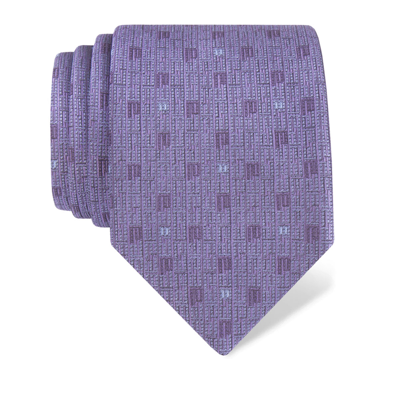 Cravat CROATA Thematic  Glagolitic alphabet Purple  Silk 100%  