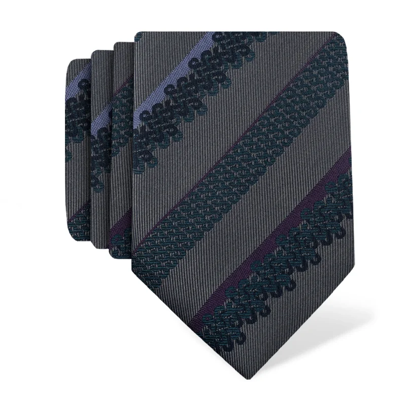 Cravat CROATA Teflon Thematic Cravat Teflon Braiding Grey  Silk 100%  