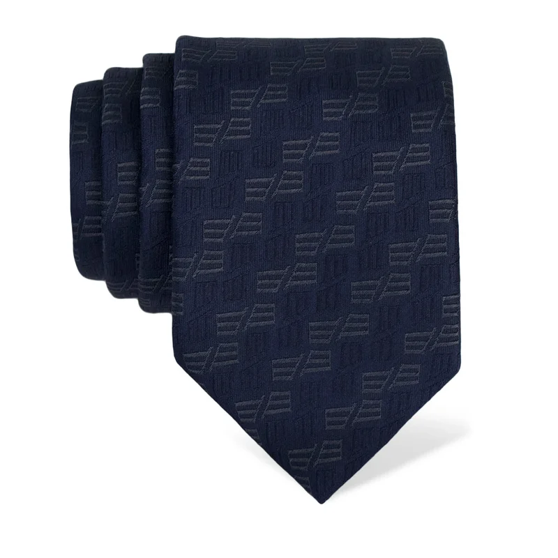 Cravat Thematic  Glagolitic alphabet Dark blue  Silk 100%  