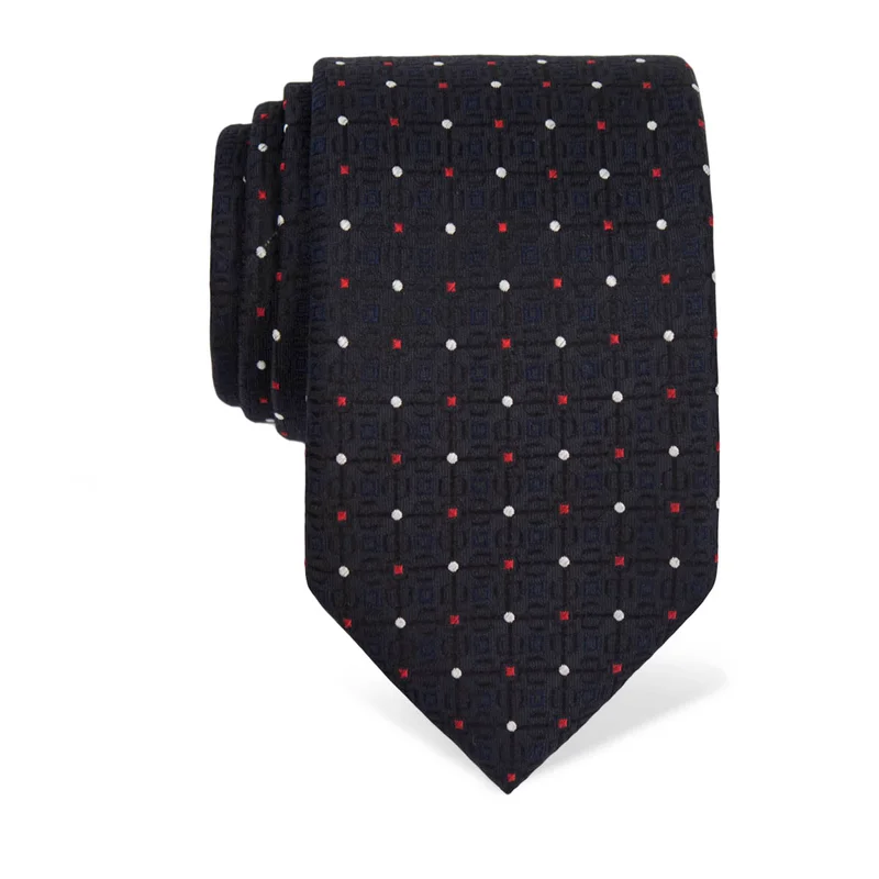 Cravat CROATA Thematic  Glagolitic alphabet Black  Silk 100%  