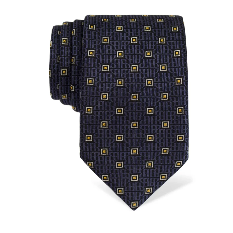 Cravat CROATA Thematic  Glagolitic alphabet Blue  Silk 100%  
