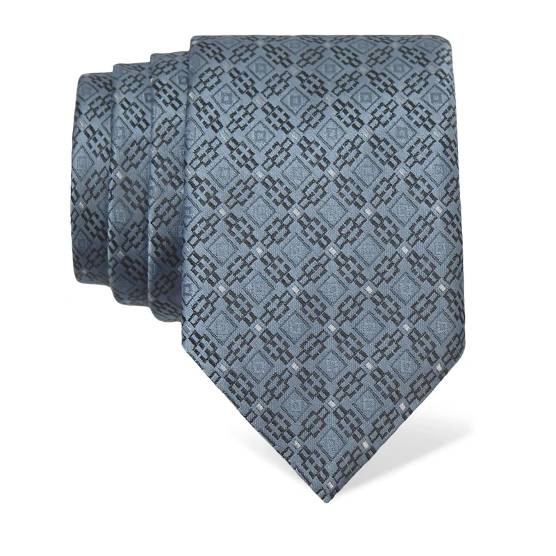 Cravat CROATA Thematic  Glagolitic alphabet Light blue  Silk 100%  