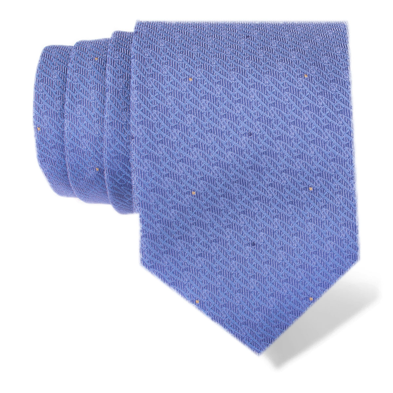 Cravat CROATA Brijuni Thematic  Glagolitic alphabet Light blue  Silk 100%  