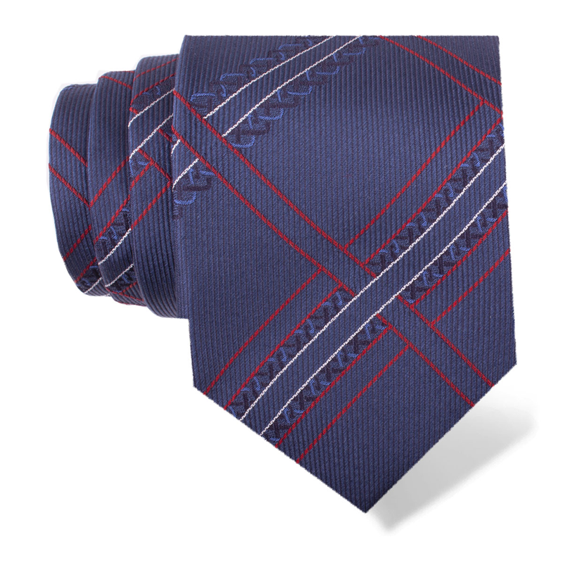 Cravat CROATA Brijuni Thematic  Braiding Blue  Silk 100%  