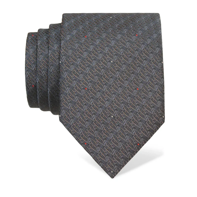 Cravat CROATA Brijuni Thematic  Glagolitic alphabet Grey  Silk 100%  