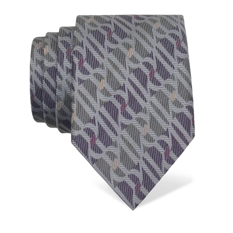 Cravat CROATA Brijuni Thematic  Braiding Grey  Silk 100%  