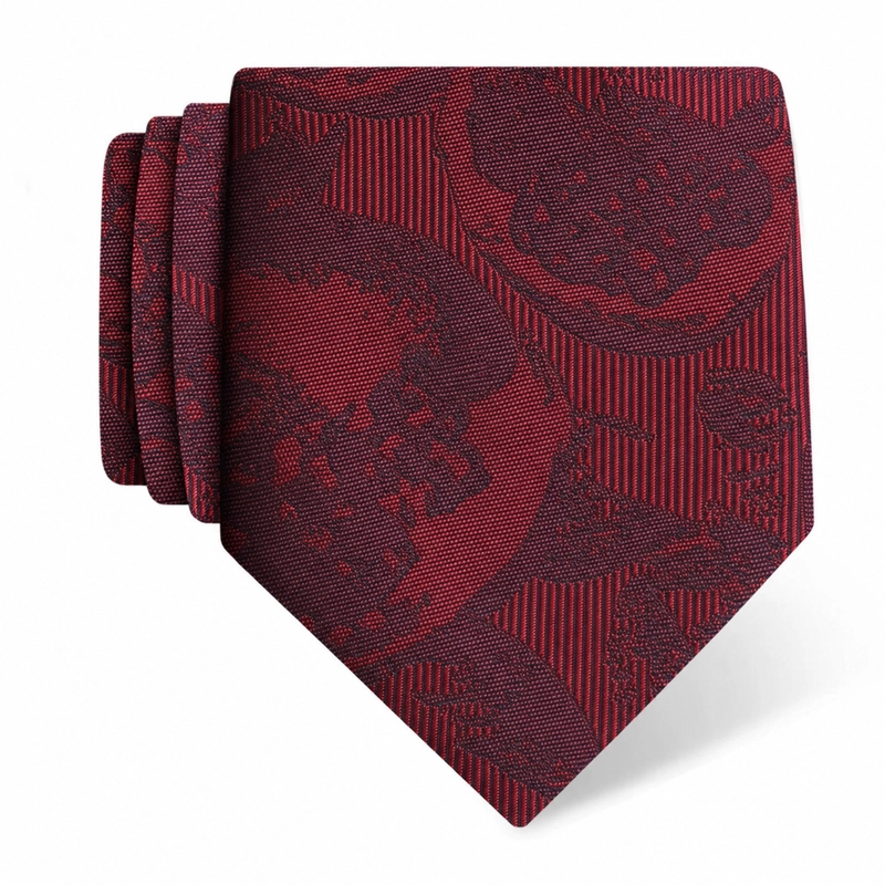 Cravat CROATA Brijuni Thematic   Red  Silk 100%  