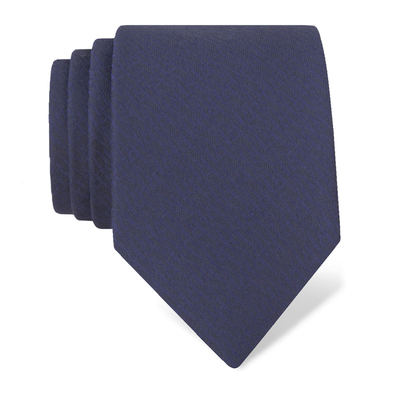 Cravat CROATA Thematic Large Glagolitic alphabet Blue  Silk 100%  